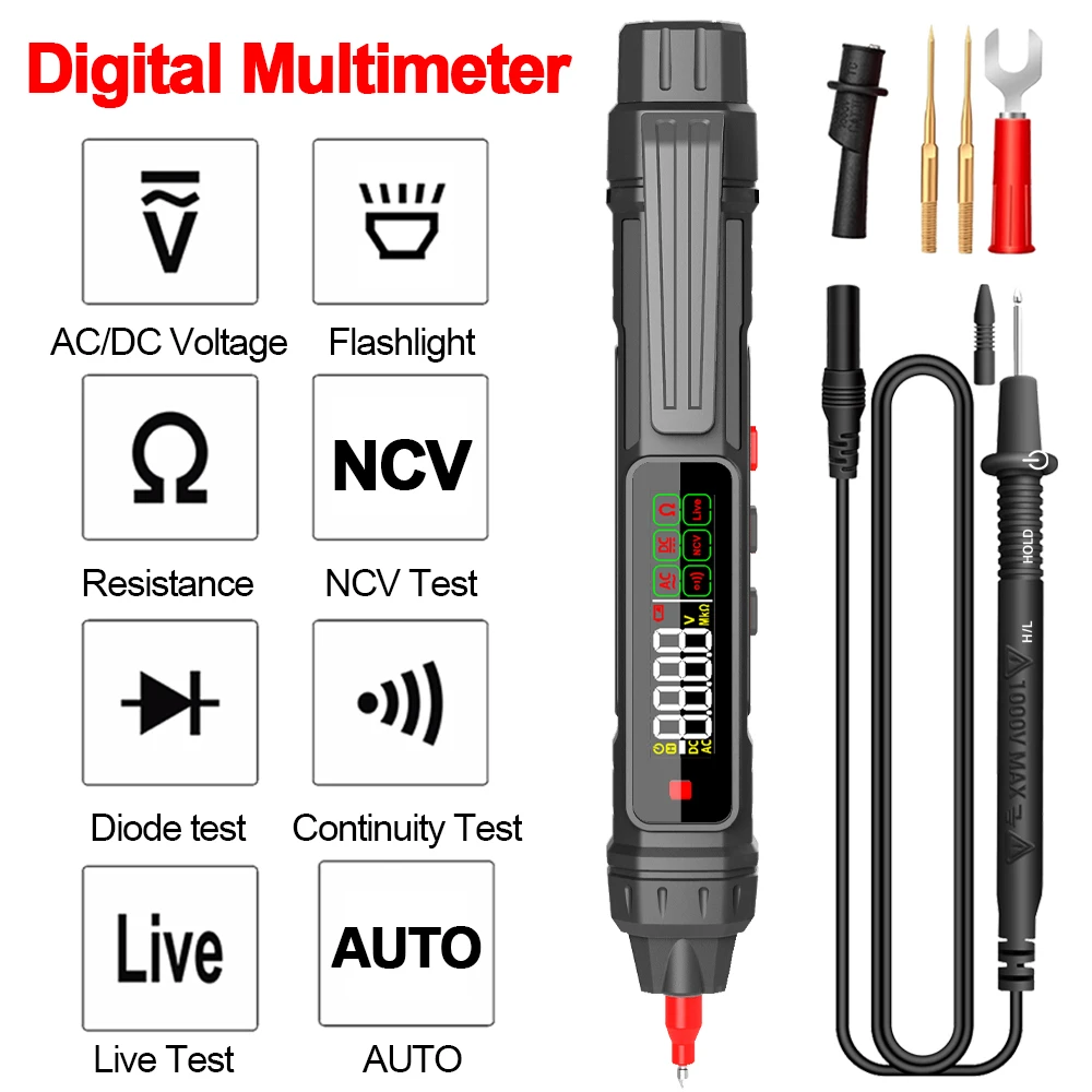 

Voltage Contact Resistance Tester Smart Non Precision Digital High Detector Multimetro Range Auto Voltmeter Pen Multimeter