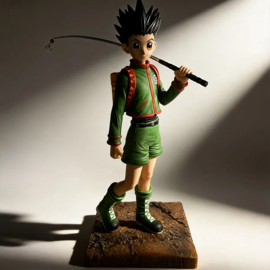 Фото Фигурка аниме-персонажа Гон Фрикс из Hunter x Hunter с удочкой, в стоячей позе, модель-игрушка, 27 см, украшение для рабочего стола №1