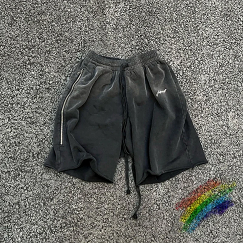 

Vintage Washed ASKYURSELF Shorts Men Women 1:1 Best Quality ASK Shorts Embroidered LOGO Small label Inside Tag Label