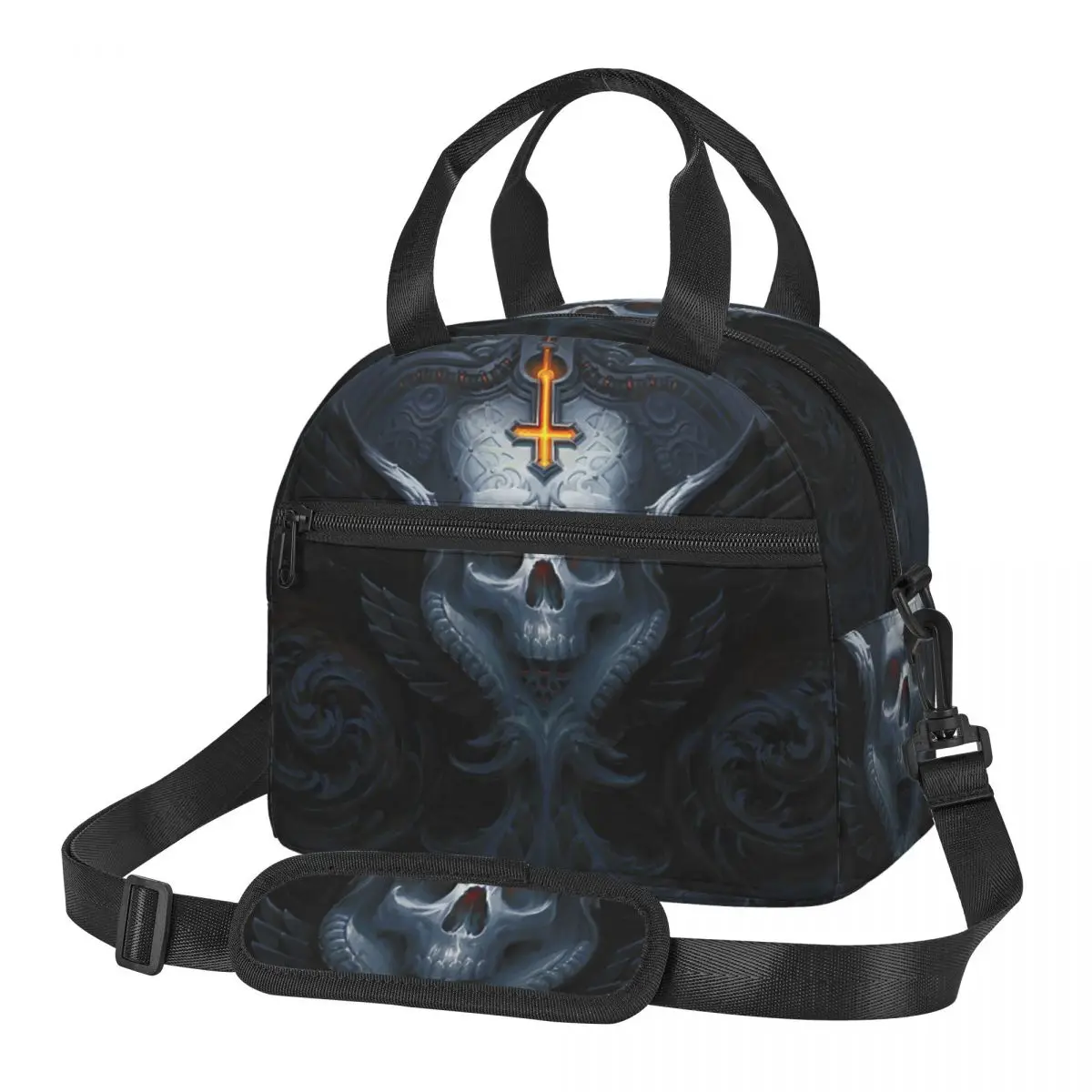 

Portable Insulated Thermal Bento Lunch Box Skull Picnic Storage Bag Pouch Lunch Bag