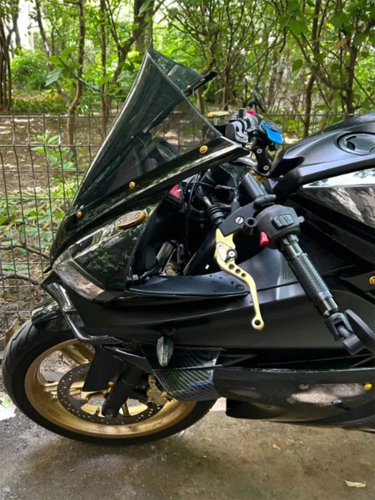 Фото Для Yamaha YZF-R125 2008 2009 2010 2011 12-2015 2016 2017 2018 R125 лобовое стекло с двойным пузырьком, дефлекторы ветрового стекла №4