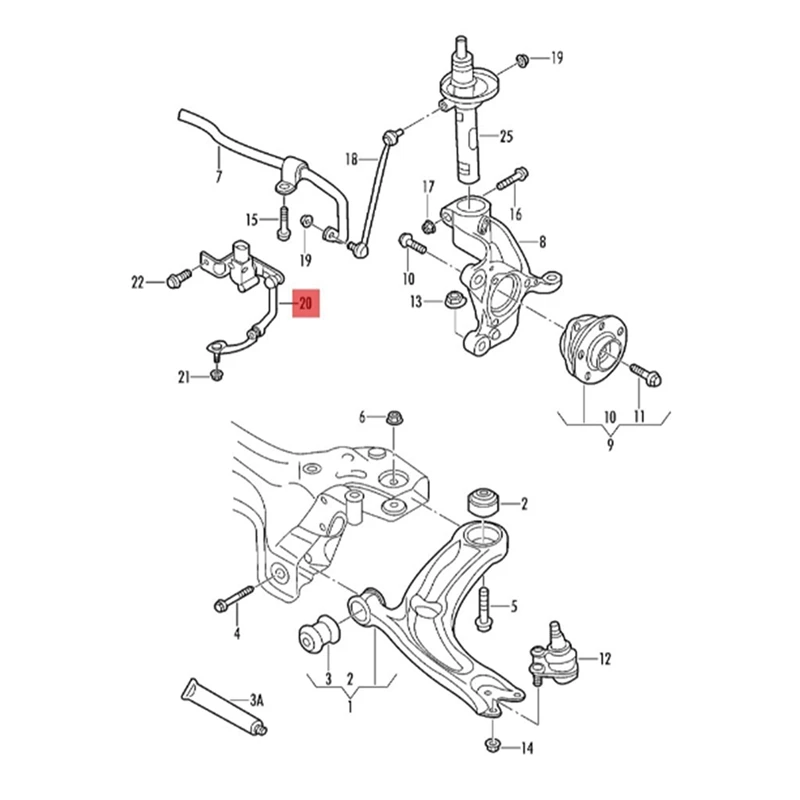 1 пара датчиков уровня фар 5Q 0412522 C 0412521 для Seat Skoda VW Passat 2015-2018 Детали датчика высоты