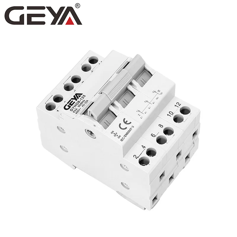 Двойной ручной переключатель GEYA GYHO8 3P 40A 63A 100A 125A блокировка автоматический