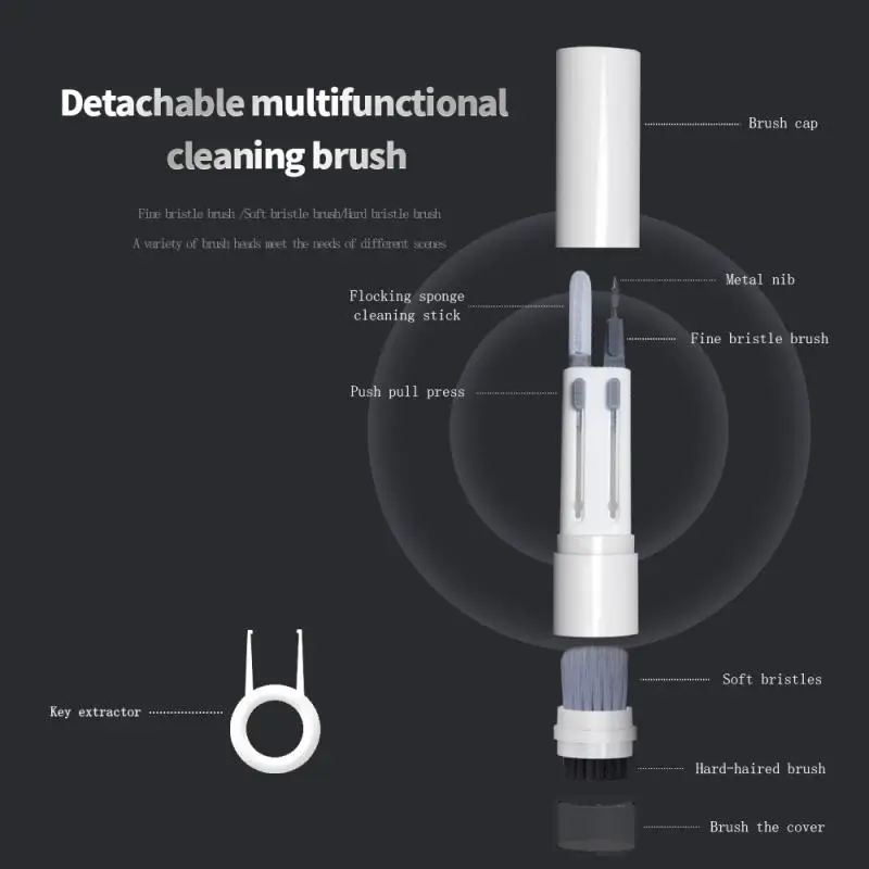 

Computer Keyboard Cleaner Brush Kit For Earbud Cell Phone Multifunctional Electronics Cleaner Dust Cleaning Brush Cleaning Tools