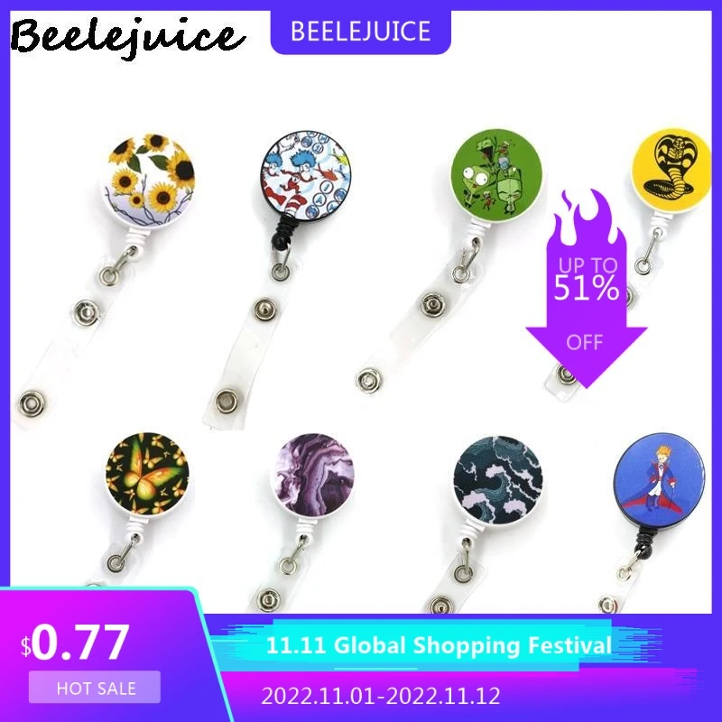 

ID Fashion Women Card Holder Lanyard Colorful Retractable Badge Reel Nurse Doctor Student Exhibition ID Card Clips Badge Holder