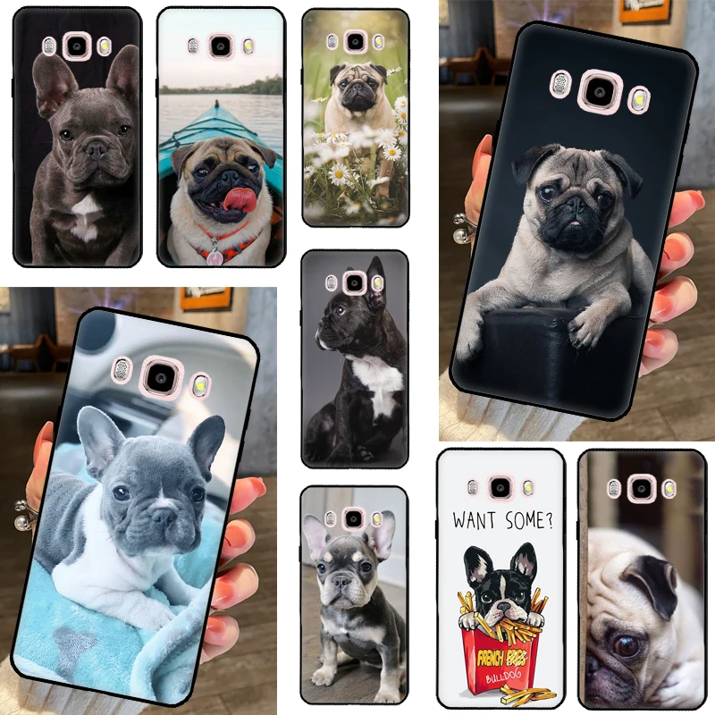 Pug Dog French Bulldog Case For Samsung Galaxy J1 J3 J5 J7 2016 A3 A5 2017 A7 A9 J8 J4 J6 A6 A8 Plus 2018 Cover