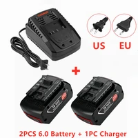2pcs18v 6000mah rechargeable lithium ion battery for bosch 18v 6 0ah backup battery portable replacement bat609 bat609g bat611