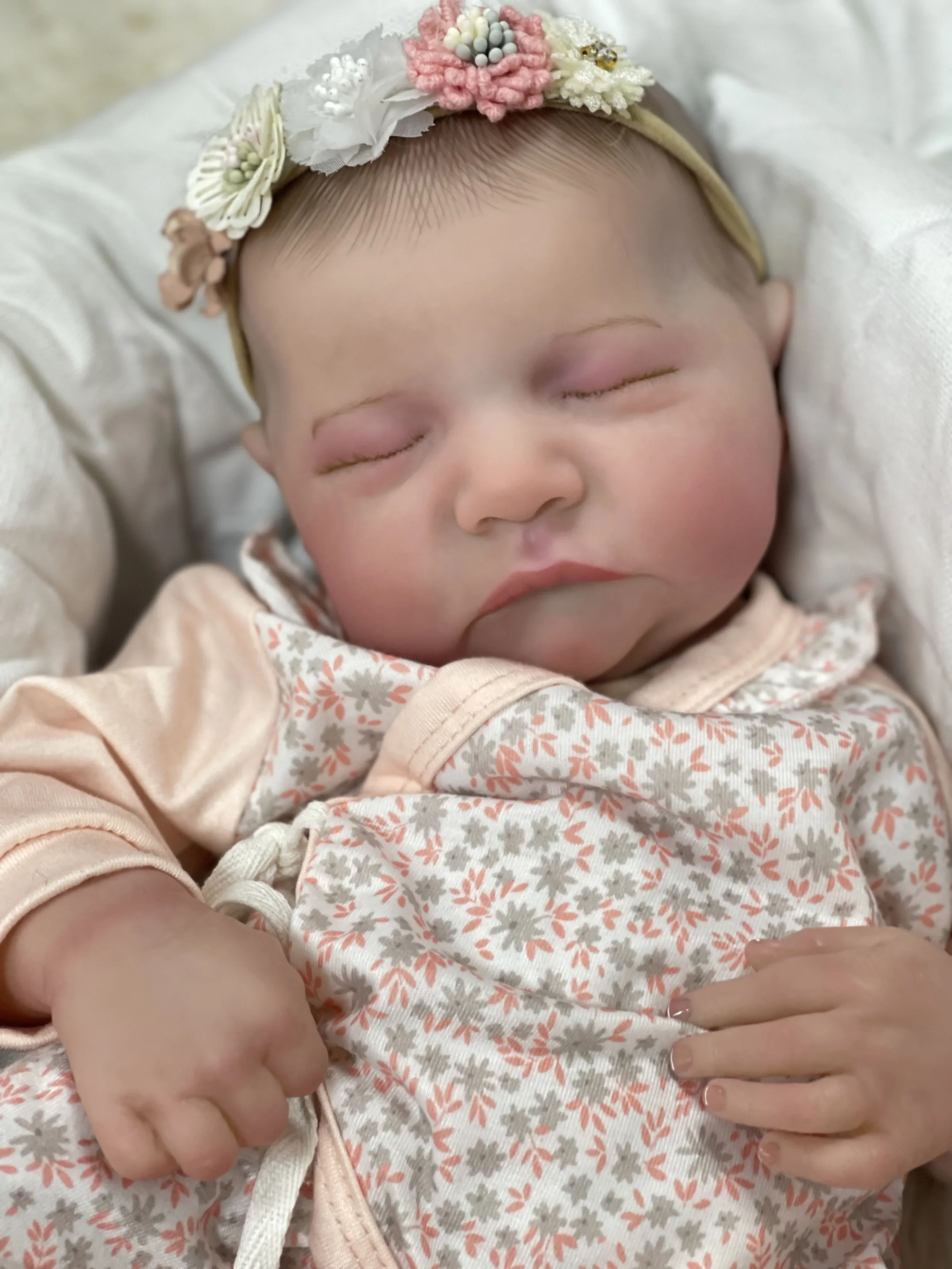 48 см Спящая Леви размер новорожденного уже готовая кукла реборн 3D кожа ручная