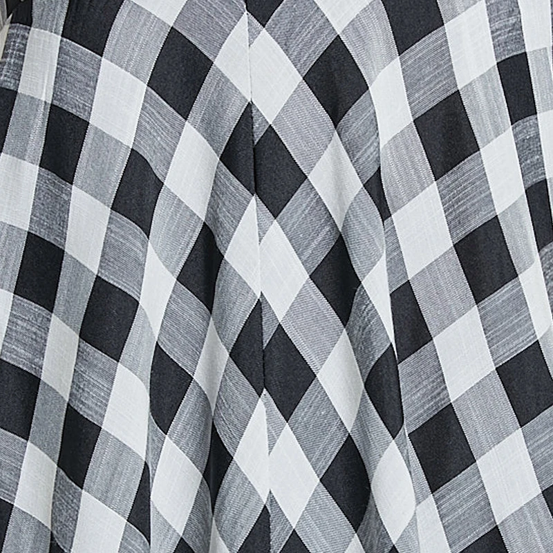 Женское летнее модное платье без рукавов повседневное клетчатое ТРАПЕЦИЕВИДНОЕ