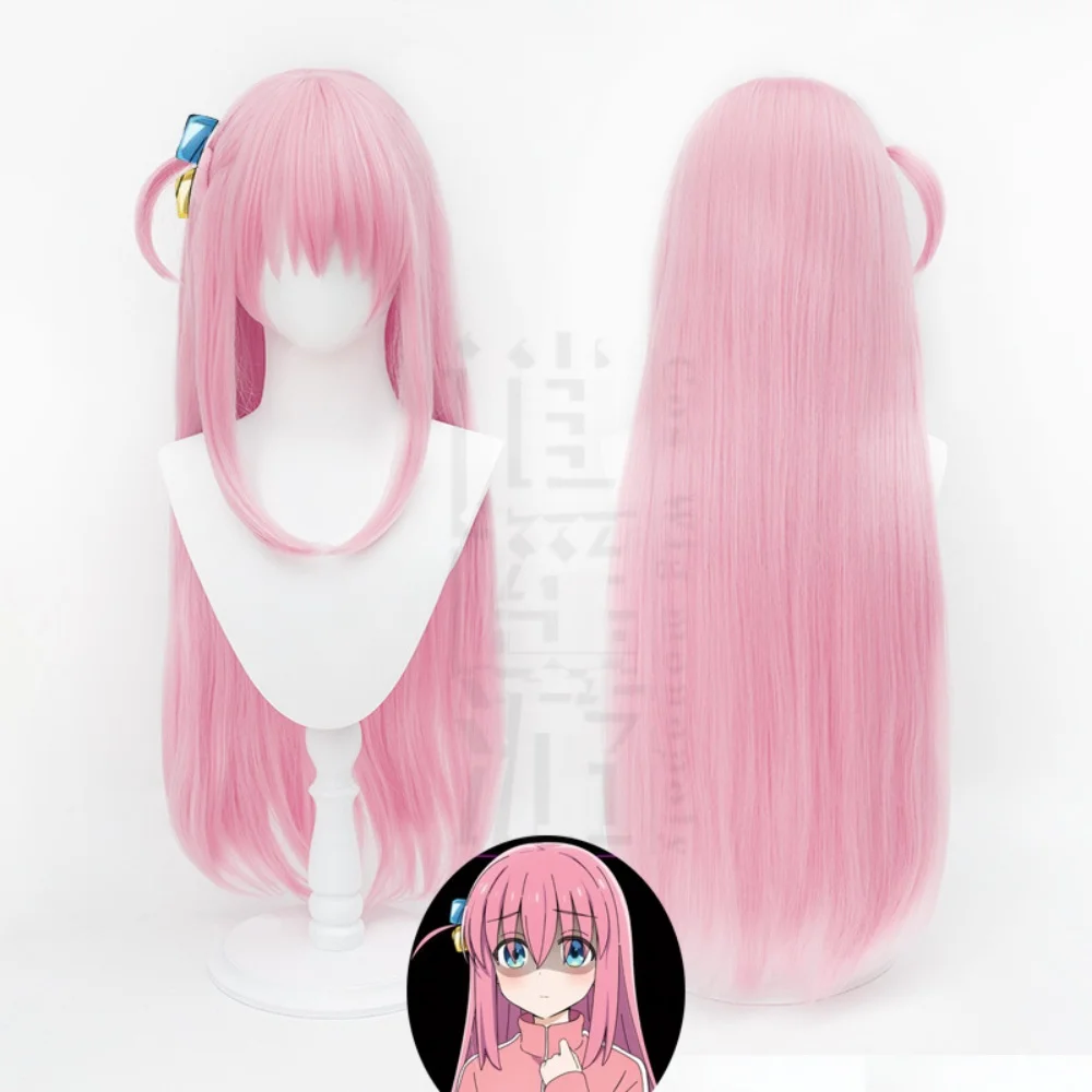 

Hitori Gotou Cosplay Wig Bocchi The Rock! Anime Pink Longer Heat Resistant Cosplay Wig Synthetic