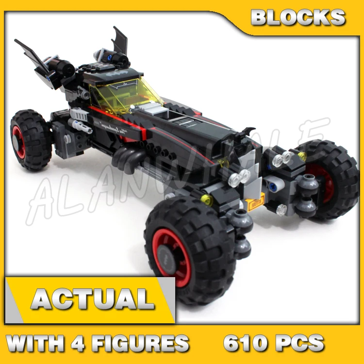 

610pcs Super Fighter Vehicle The Batmobile Race Monster Twins truck mode Gotham 10634 Building Blocks Toy Compatible With Model