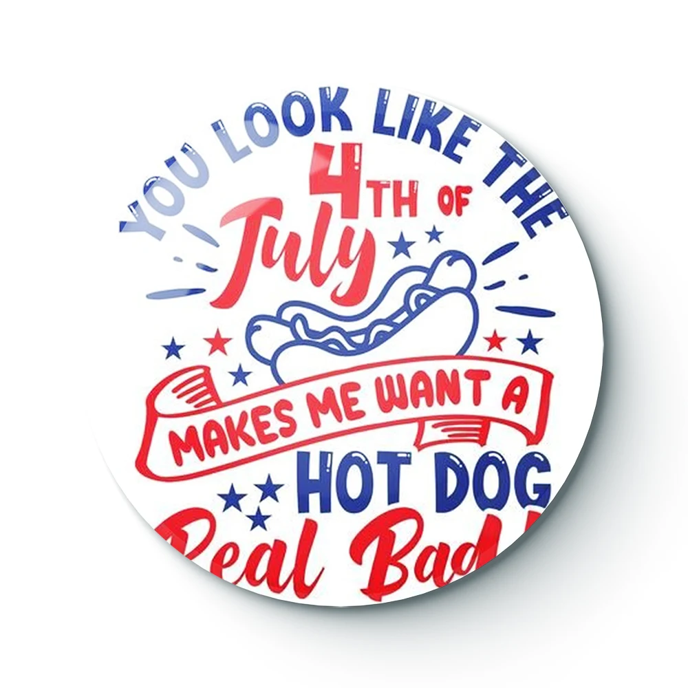 

4TH OF JULY 152 Buttons Brooches Pin Jewelry Accessory Customize Brooch Fashion Lapel Badges