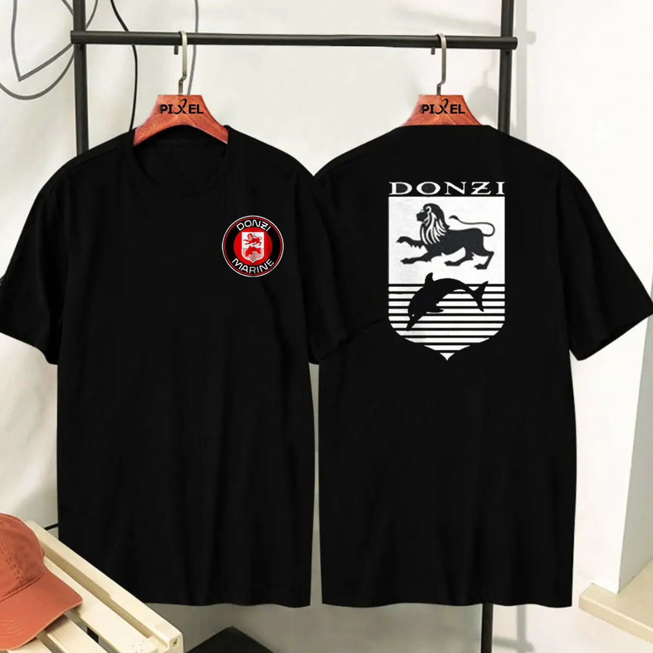 

New Donzi Marine Boats T-Shirt For Men's Short Sleeve Cotton Tee