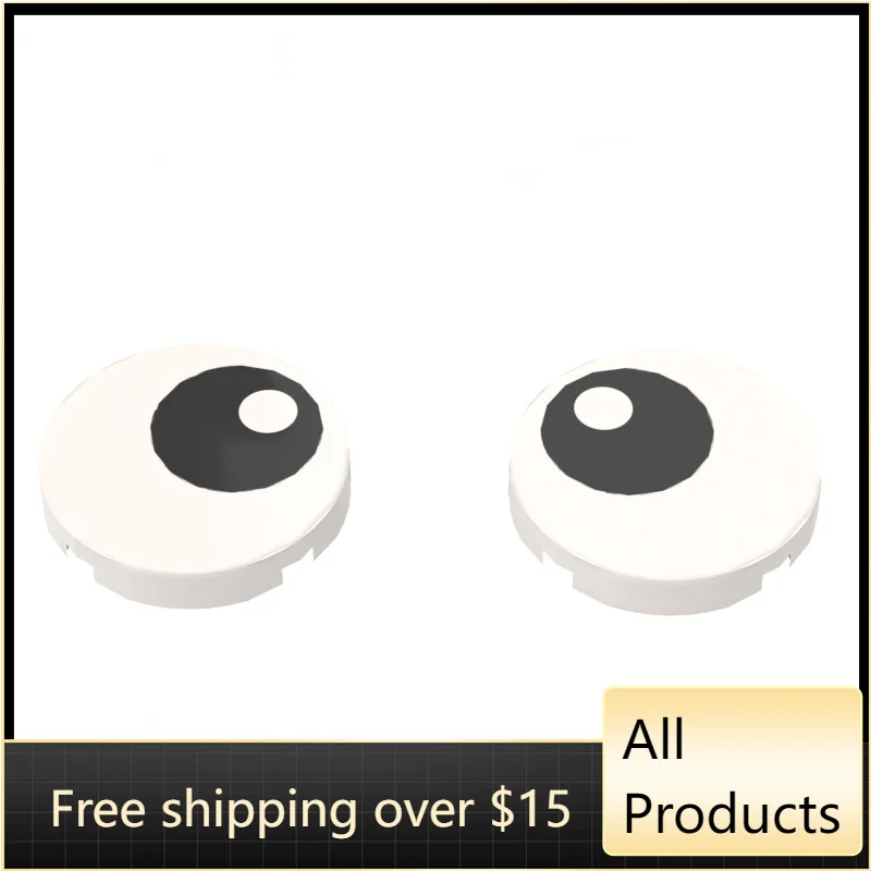 Высокотехнологичные сборные частицы 14769 (узор с большими глазами, 2x2), 10 шт., набор строительных блоков, сменные детали, игрушки для детей, подарки