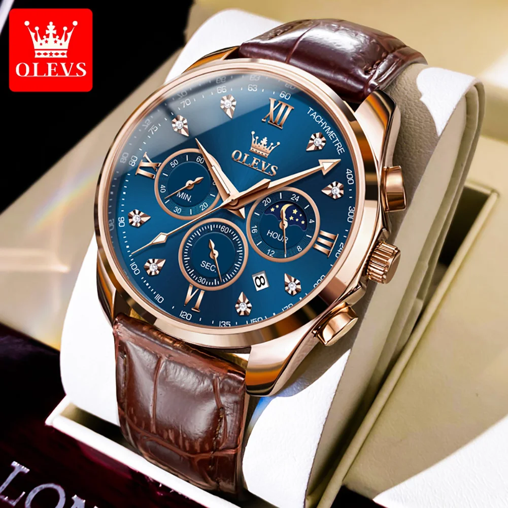 

OLEVS Business Men Wrist Watches Top Luxury Brand Waterproof Chronograph Male Wristwatches Military Sport Clock Reloj Hombre