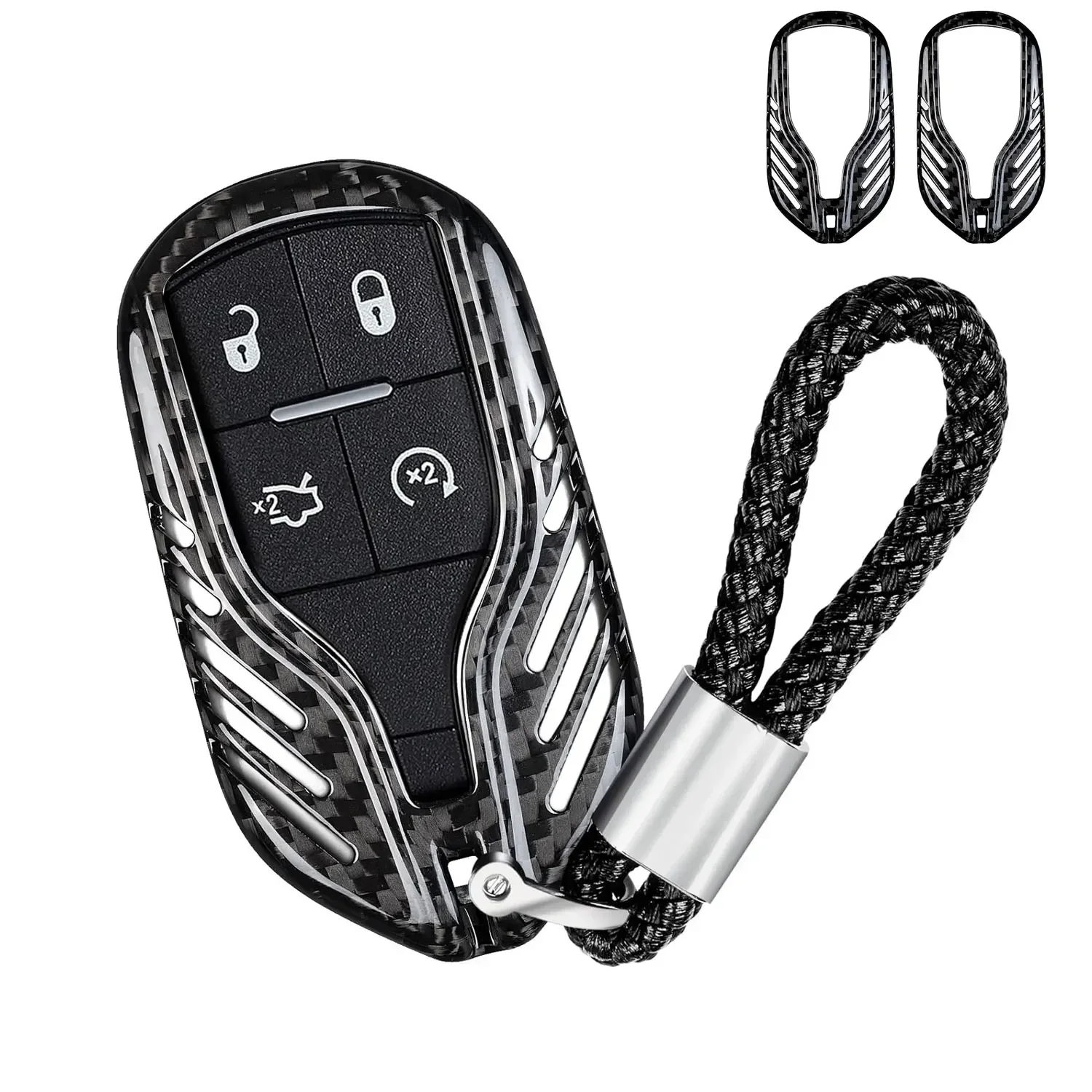 Корпус ключа для Maserati чехол ключей из настоящего углеродного волокна защитный