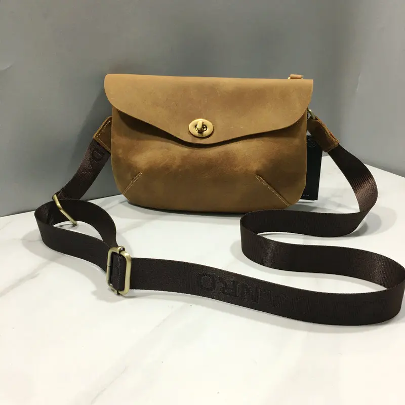 Мужская кожаная крест-наплечная сумка