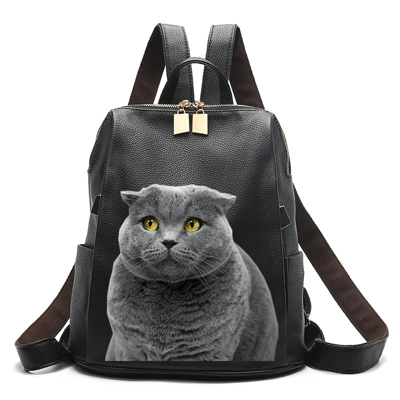 

2022 PU leather backpack purse for women backpacks for school teenagers girls backpack women designer bags Cat Picture