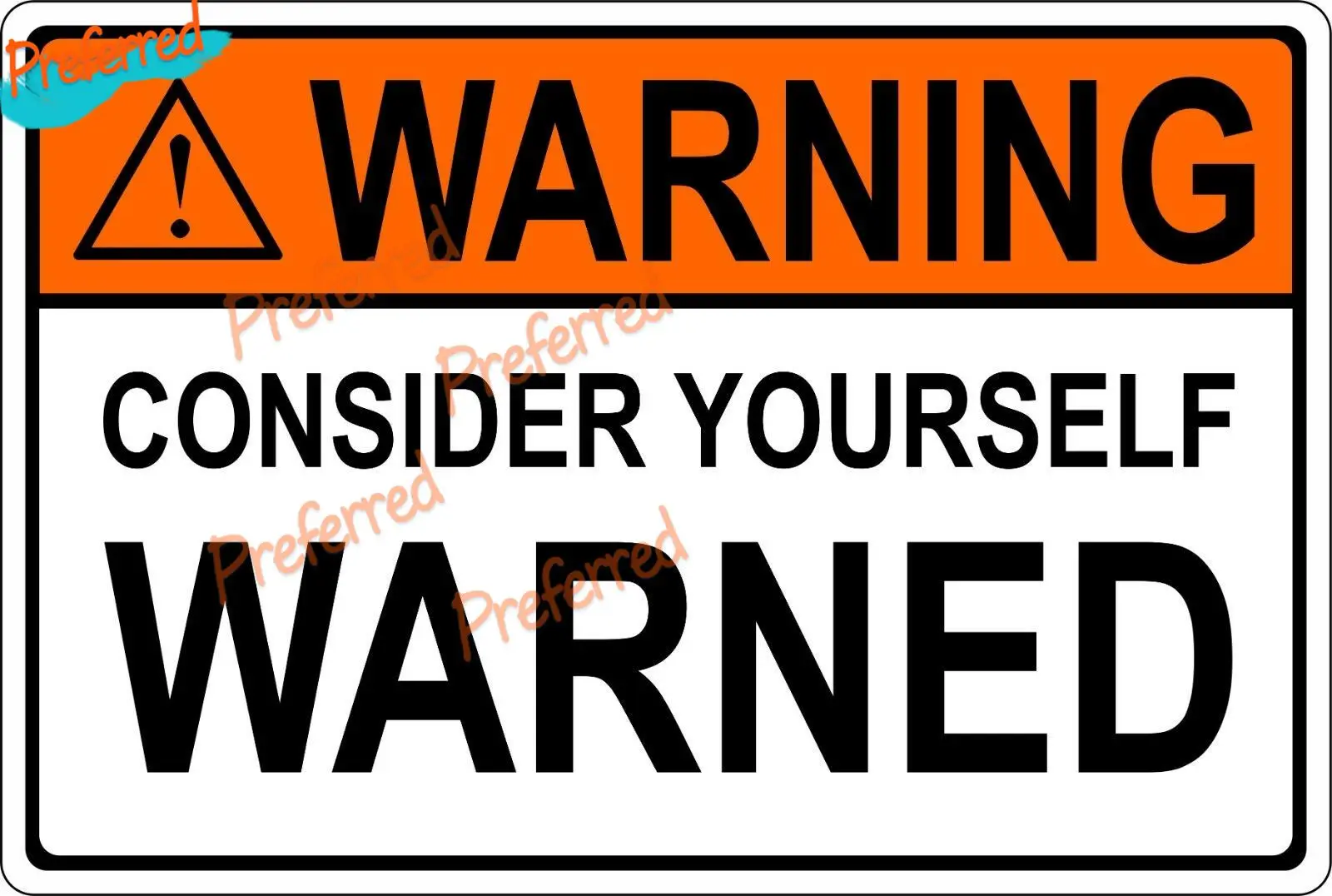 

Предупреждение, подумайте о себе, Забавный Алюминиевый металлический знак, высококачественный виниловый чехол KK, царапины, водонепроницае...