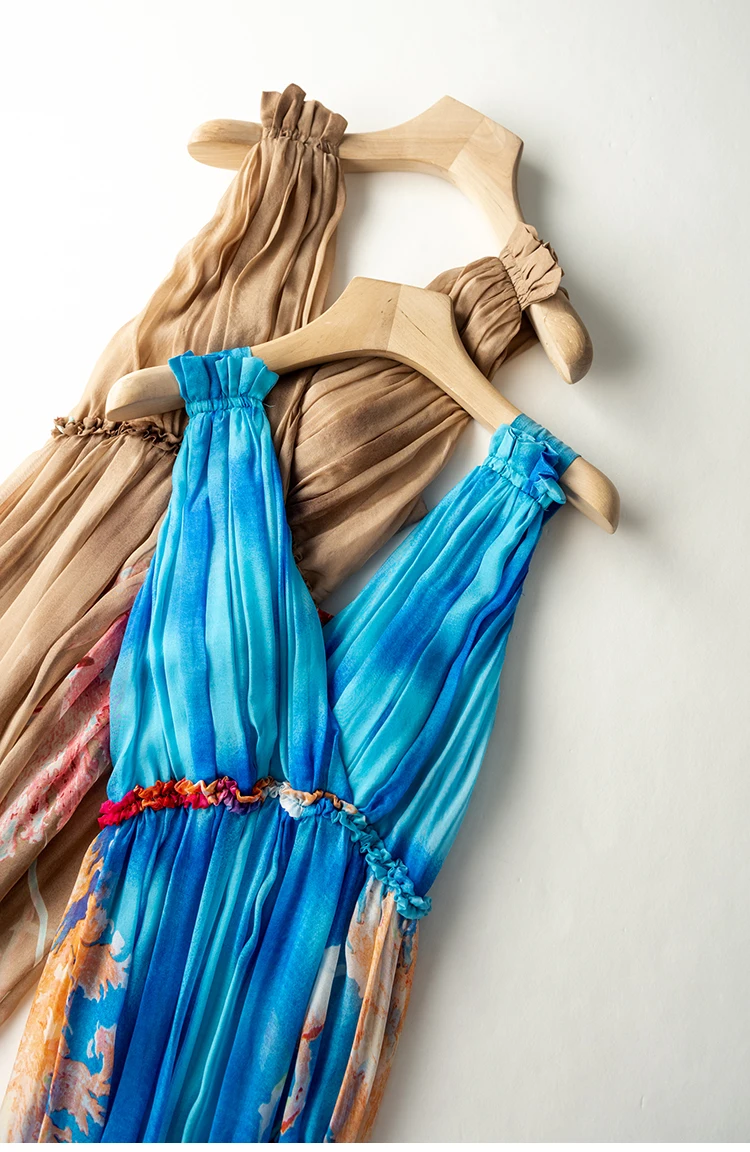 22 Новая модная женская одежда 8 мм шелковое платье с принтом летнее Свободное