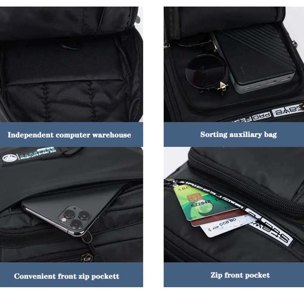 Anti Theft Shoulder Bag Cross-body Bags With USB For Travel Cycling