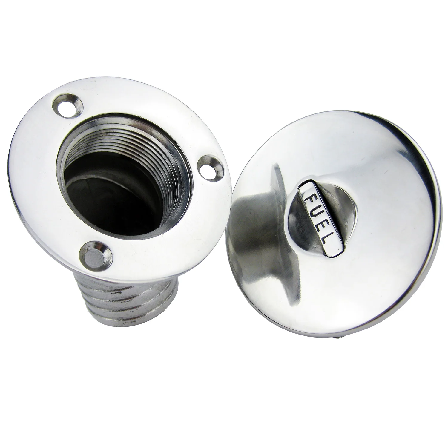 Angled Fuel Deck Fill Filler Lift Right 1-1/2" 38mm Stainless Steel Marine Boat Yacht Hardware |