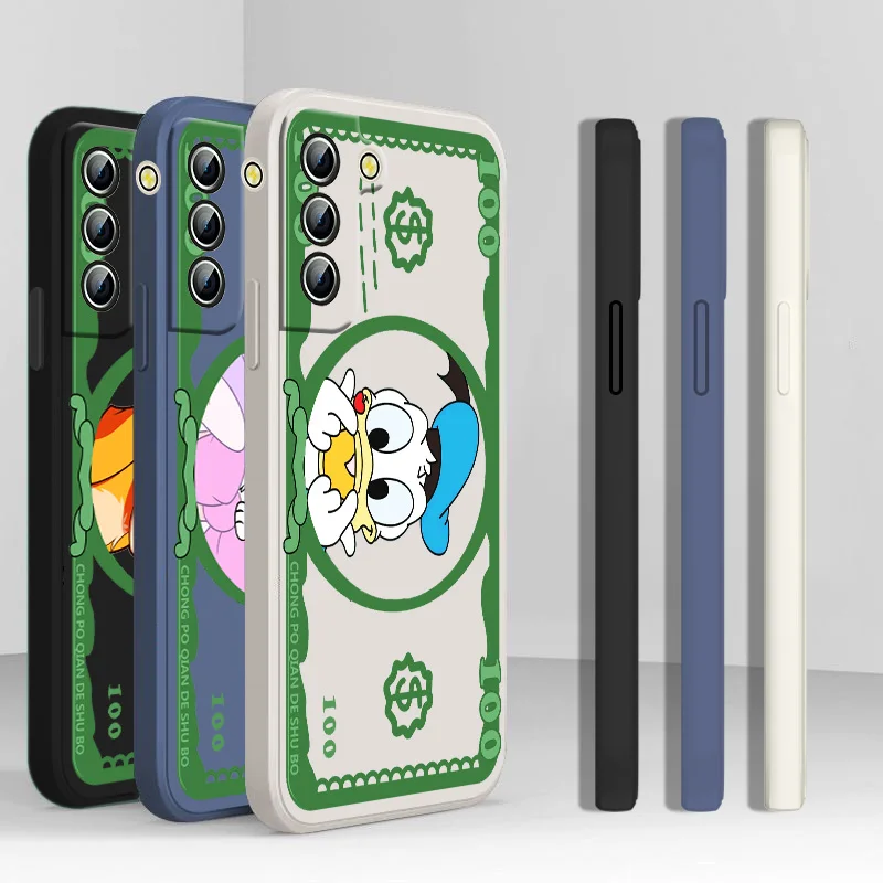 

Creative Design Donald Duck Phone Case Liquid Rope For Samsung A12 A13 A11 A21S A22 A31 A32 A33 A42 A51 A52 A53 A71 A72 A73 Back