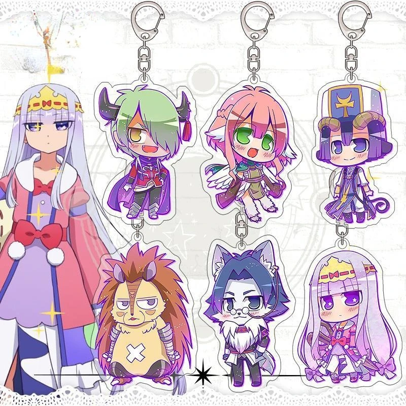 

Anime KeyChain Sleepy Princess In The Demon Castle Men Key Chain for Women Key Ring Acrylic Car Keyring Party Pendant Girl Gifts