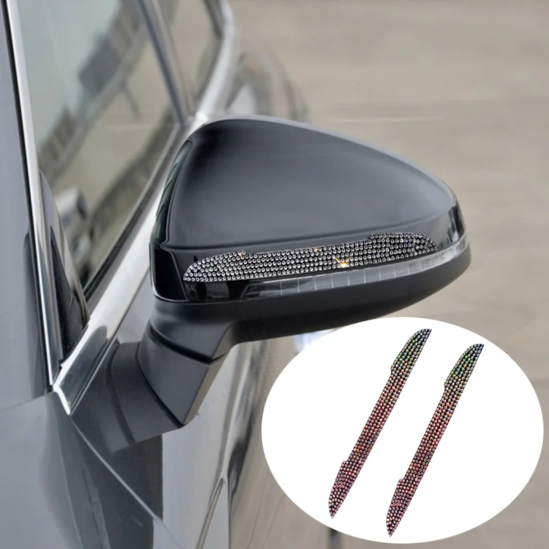 

Universal Anti-Scratch Car Accessories Rearview Mirror Door Car Decoration Rhinestone Crystal Bling Edge Protector Strip Sticker