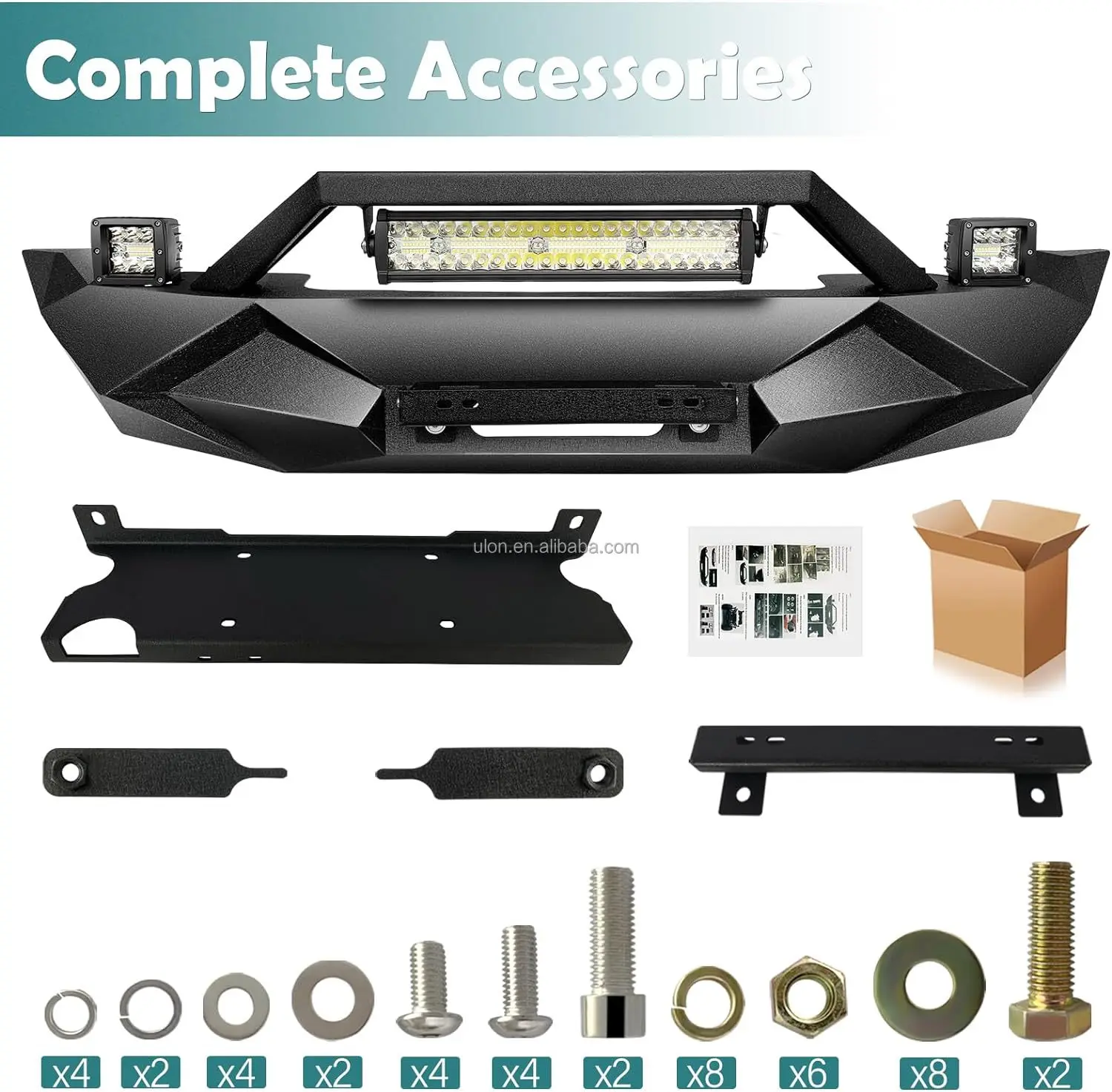 Заводская цена OEM передний бампер подходит для Jeep Wrangler JK JL JT 2007-2023 гг.