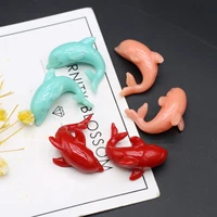 natural coral beads cute dolphin no hole loose bead for jewelry making diy women necklace home ornament gifts accessories