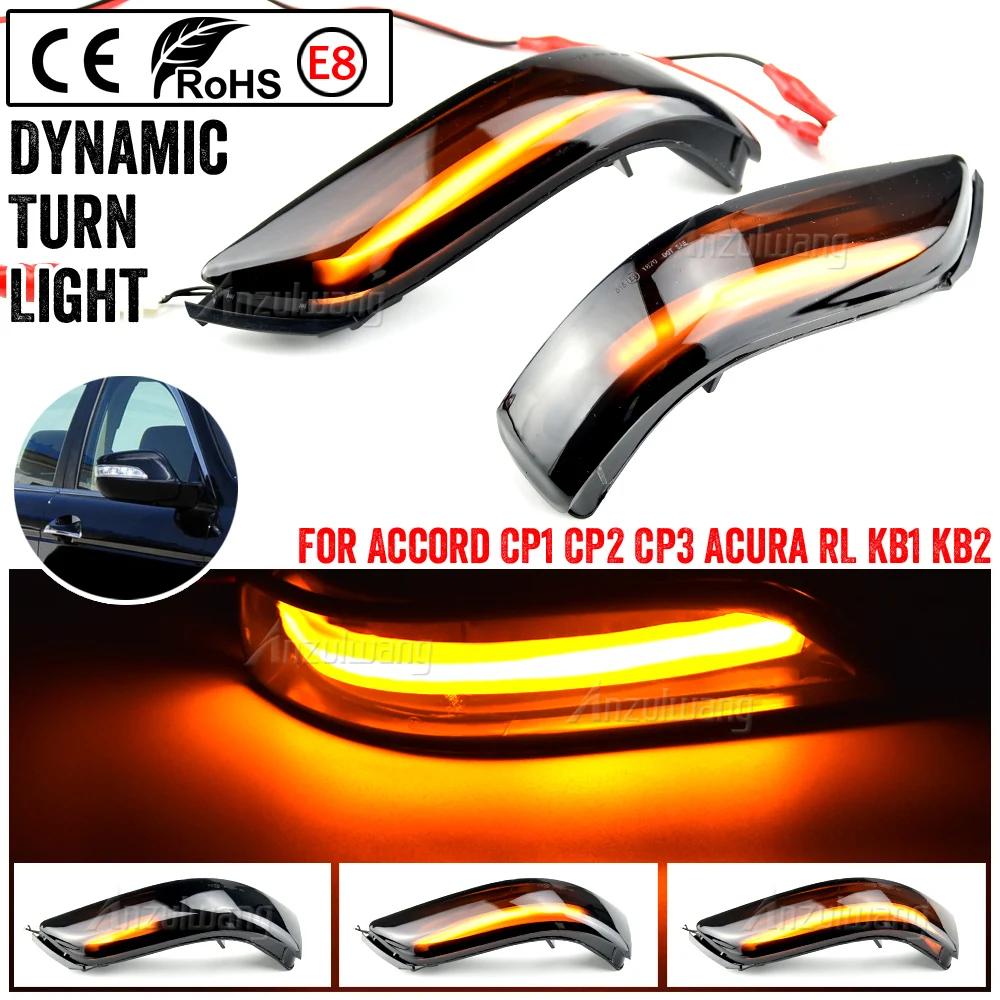 

For Honda Accord CP1 CP2 CP3 LED Dynamic Blinker Turn Signal Side Mirror Sequential Light Blinker Lamp For Acura RL KB1/2