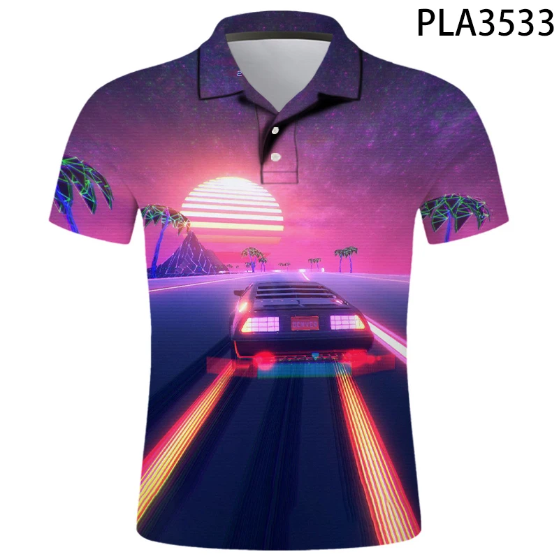 

3D Printed Polo Homme Summer Short Sleeve Men Polo Shirt Fashion Casual Art Vaporwave Streetwear Cool Hombre Camisas De Polo