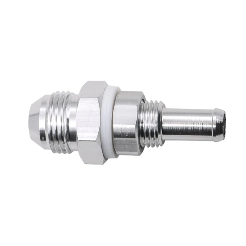 

Heavy Duty Aluminum 8AN Male Flare Bulkhead To 3/8 Hose Barb Fuel Tank Fitting High Performance Quick Connector Adapter