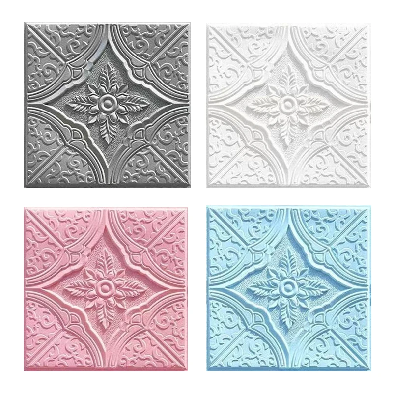 

10Pcs 3D Wall Stickers Self Adhesive Foam Brick Room Decor DIY Wallpaper Ceiling Background Court Style Wall Kitchen Decoration