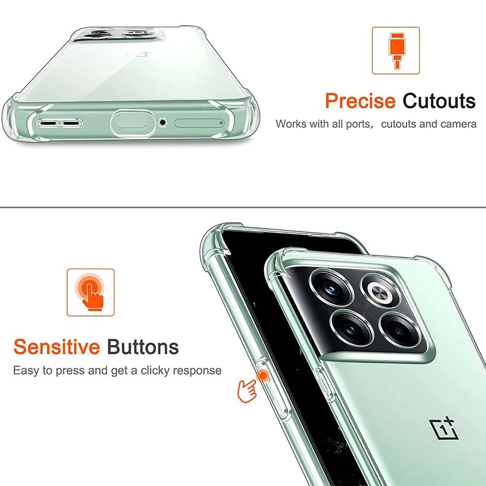 Прозрачная фотография для OnePlus 8T 10T 10R 9R 11 9RT 11R 10 Pro толстый противоударный мягкий