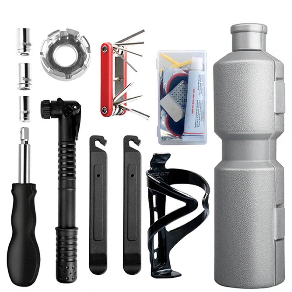 

Bicycle Repair Tools Water Bottle Tool Box Repair Tools Mountain Bike Pump Set MTB Bike Multi-tool Cycling Equipment Accessories
