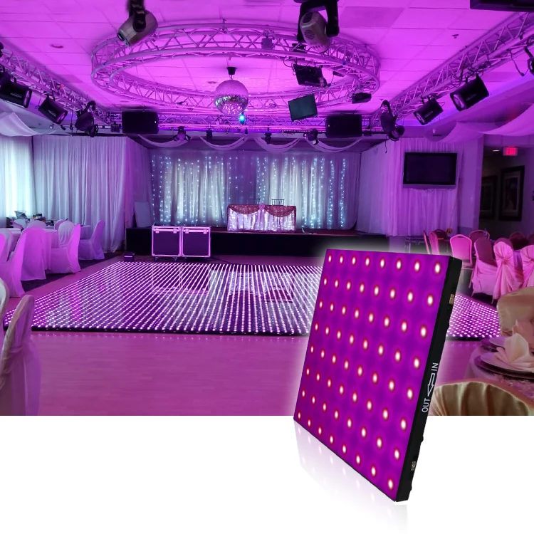 

Fast Setup Magnetic Pixel White Dance Floor For Weddings