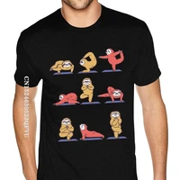 cool shirt designs sloth yoga mens tshirt men custom made england style tshirts men premium cotton hiphop print tee shirts
