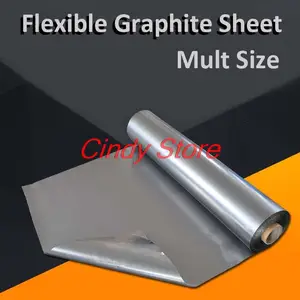 Flexible Graphite Sheet Foil Graphite Film Conductive Graphite Paper Resistant High Temperature 250X200 X0.05/0.1/0.2/0.3/1mm