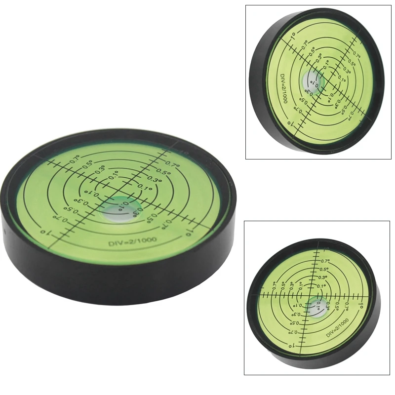 

BEAU-High Precision Metal Circular Level Bubble Spirit Level Bubble Green Diameter 60Mm Height 12Mm