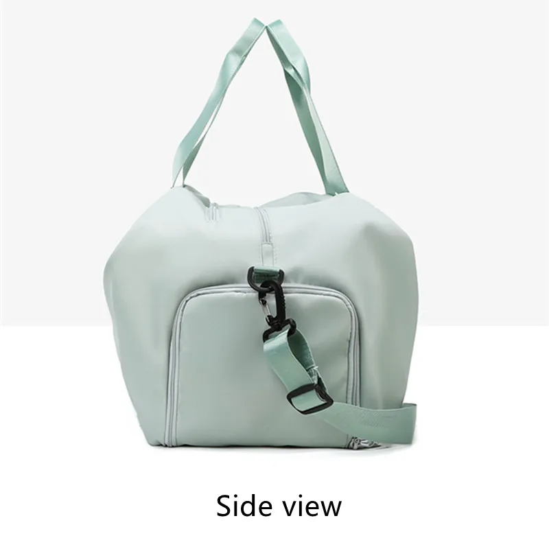 Solid Colours Travel Bags Women's Handbag Yoga Dry Wet Separation Swim Bag Oxford Cloth Waterproof Luggage Bags Travel With Shoe