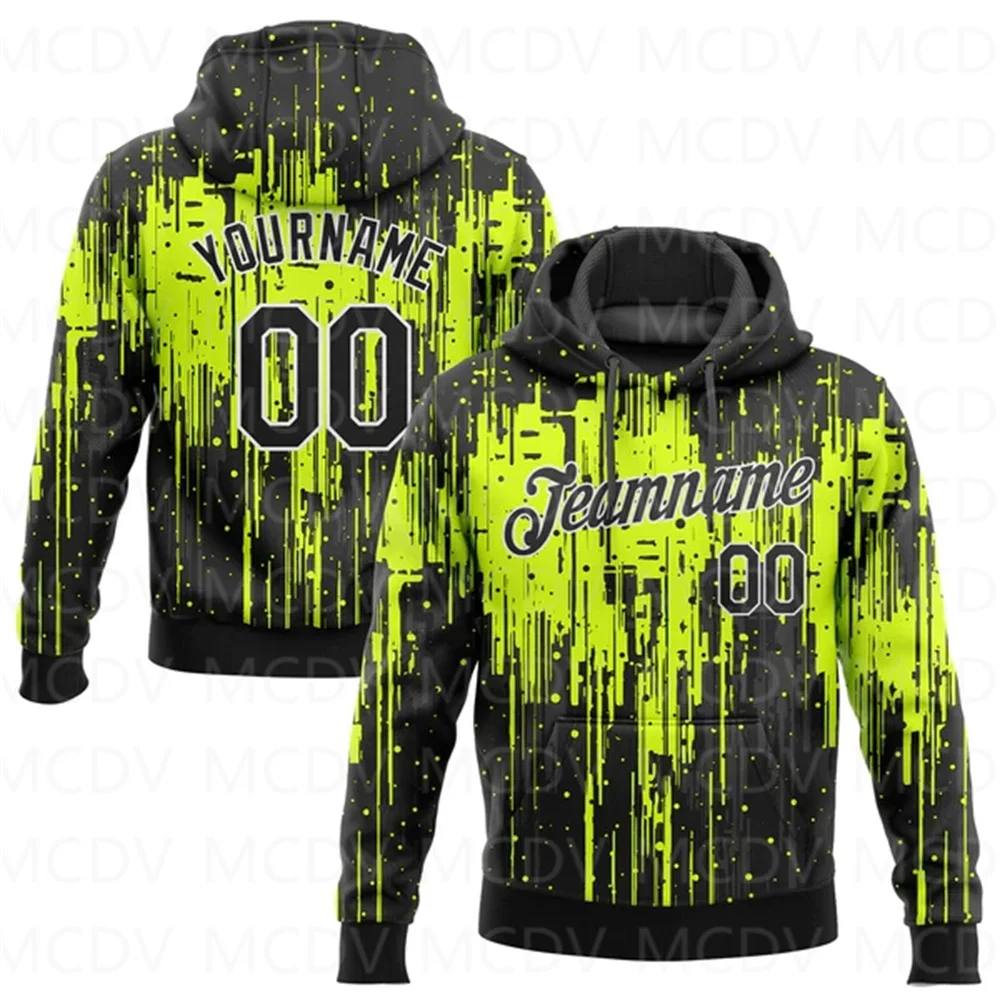 

Neon Green Black-White 3D Pattern Design Sports Pullover Sweatshirt Hoodie 3D Printed Hoodies Unisex Casual Street Tracksuit