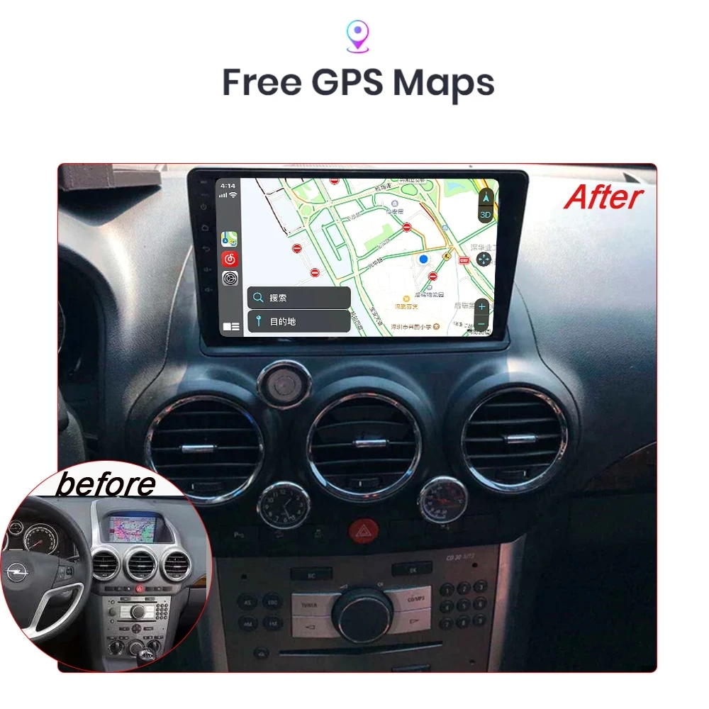 Автомагнитола для Opel Antara мультимедийный видеоплеер на Android 12 1 2006-2017 стерео GPS BT Wi-Fi