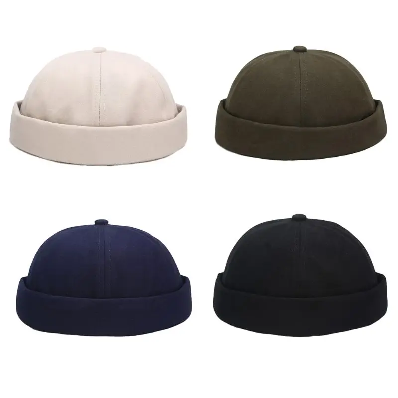 

Classic Men Women Melon Dome Hat Retro Beanie Vintage Short Fisherman Hip Hop Brimless Yuppies Docker Skullcap