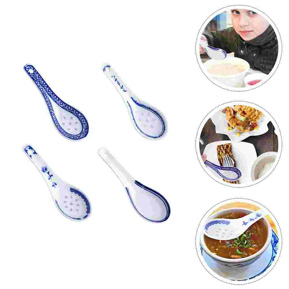

Spoon Spoons Soup Ladle Chinese Serving Ceramic Kitchen Cooking Ramen Japanese Sauce Dessert Rice Asian Retro Salt Porcelain