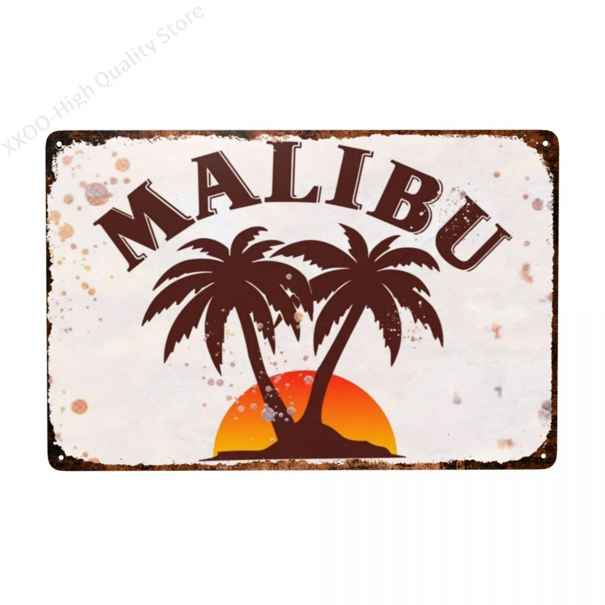 

Malibu Rum Vintage Style Colorfast Poster Funny Art Decor Vintage Aluminum Retro Metal Tin Sign Painting Decorative Signs