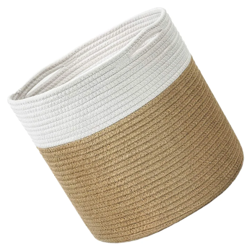 

Woven Cotton Rope Flower Basket Household Sundry Decorative Storage Stylish Exquisite