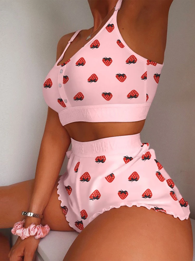 

Bikini Two Piece Set Women Sexy Split Print Summer Beach Holiday Swimwear Casual Sexy Swim Suit Sweet Swimsuits Sling Set