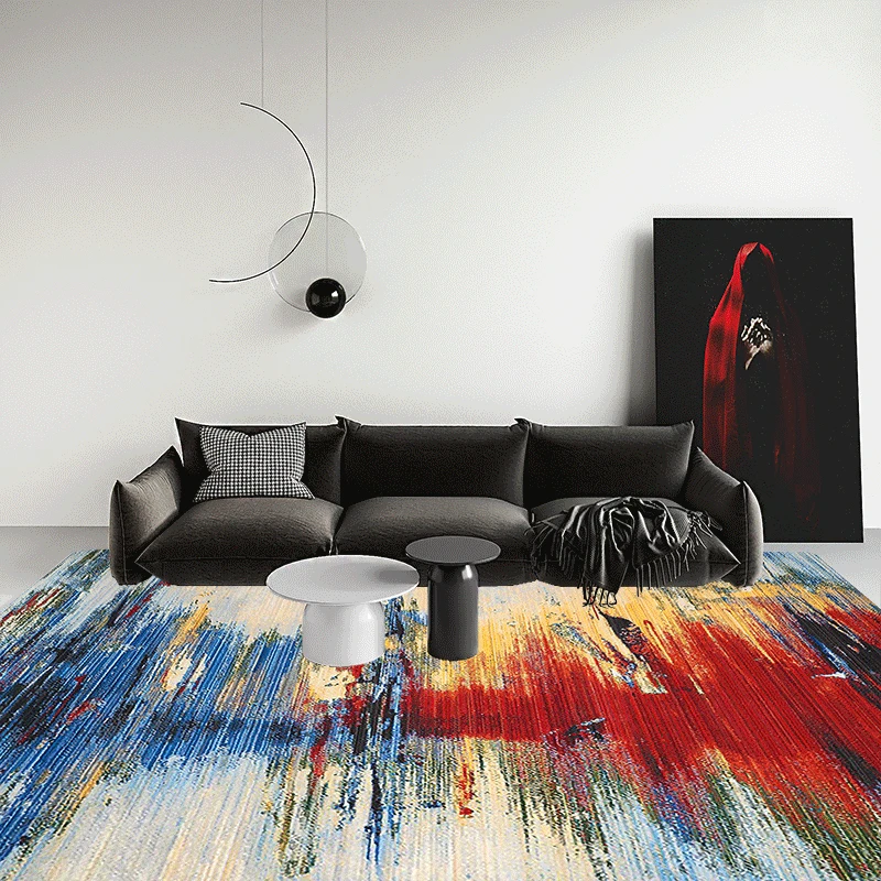 

Modern Minimalist Carpet Home Decoration Living Room Bedroom Carpets Nordic Geometric Printing Sofa Coffee Table Mat Kitchen Rug